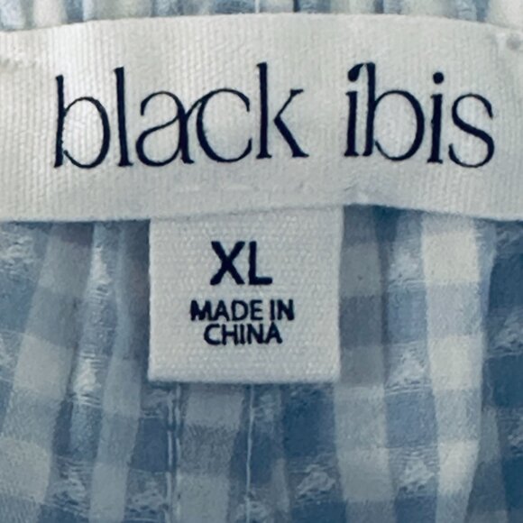 NWT Black Ibis Womens Sz XL Boxer Lounge Sleep Shorts Blue Gingham Plaid Comfort - Picture 2 of 10